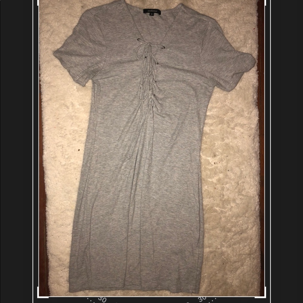 Lace-up bodycon dress